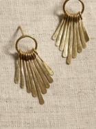 Brass Feather Post Earrings | Aureus + Argent