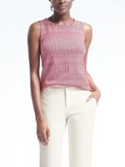 Banana Republic Womens Geo Jacquard Shell - Pink Blossom