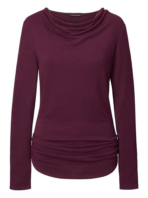 Banana Republic Womens Cowl Neck Soft Jersey Top - Burgundy
