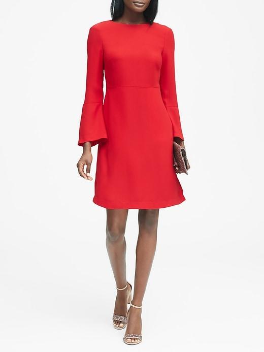 Banana Republic Womens Solid Tie-back Dress Ultra Red Size 4