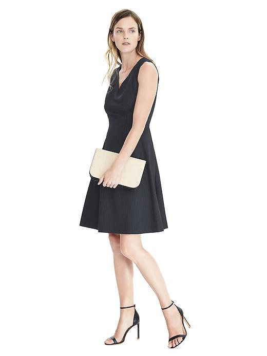 Banana Republic Womens Sleeveless Bell Vee Dress Size 0 - Mini Stripe