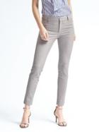 Banana Republic Womens Sloan Skinny-fit Solid Ankle Pant Light Gray Size 0