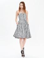 Banana Republic Womens Heritage Print Lace Up Dress Size 0 - Cocoon
