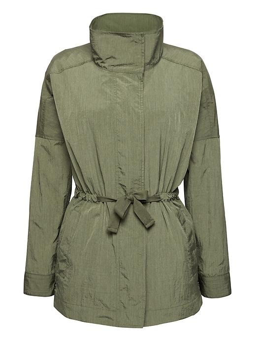 Banana Republic Womens Petite Water-resistant Modern Utility Jacket Tuscany Green Size S