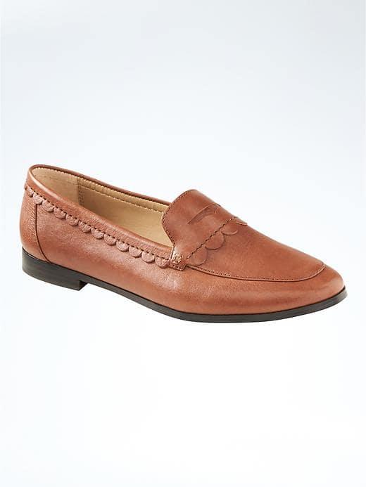 Banana Republic Demi Scallop Detail Loafer - Cognac