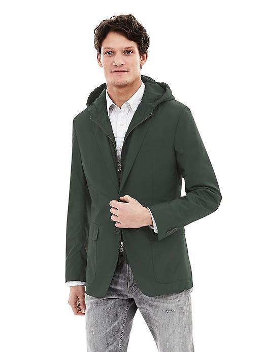 Banana Republic Mens Modern Slim Two In One Blazer Size 36 Regular - Jungle Green