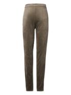 Banana Republic Womens Petite Devon Legging-fit Stretch-velvet Ankle Pant Olive Size 6
