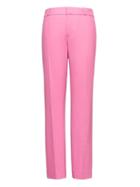 Banana Republic Womens Petite Avery Straight-fit Lightweight Wool Pant Pink Size 00