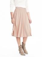 Banana Republic Womens Pleated Midi Skirt - Pink Blush