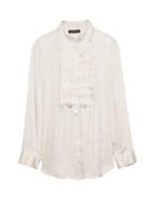 Banana Republic Womens Parker Tunic-fit Tuxedo Shirt White Size L