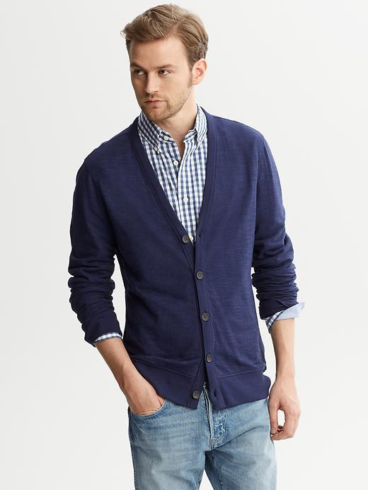 Banana Republic Navy Cotton Cardigan