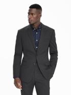 Banana Republic Mens Standard Solid Wool Suit Jacket Size 36 Regular - Dark Charcoal