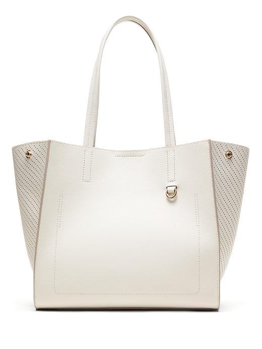 Banana Republic Italian Leather Tote Size One Size - New Stone
