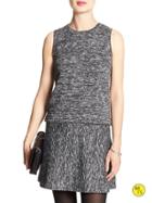 Banana Republic Factory Sleeveless Space Dye Top Size L Petite - Light Gray Heather