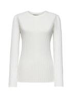 Banana Republic Womens Machine-washable Merino Wool Ribbed Crew-neck Sweater Ivory White Size Xs