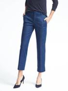 Banana Republic Womens Avery Fit Rinse Denim Crop - Bright Blue