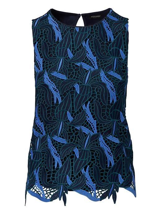 Banana Republic Womens Orchid Lace Top - Navy