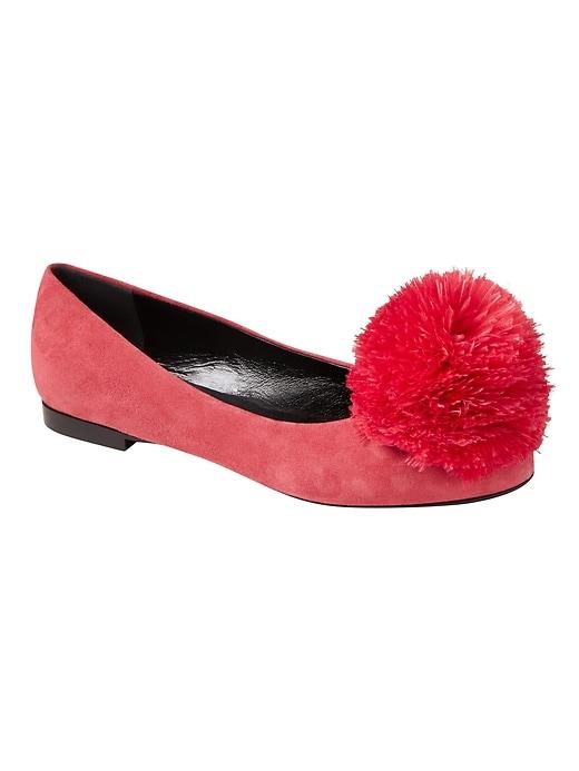 Banana Republic Womens Eugenia Kim   Lilou Pom Pom Flat Hot Pink Size 37