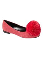 Banana Republic Womens Eugenia Kim   Lilou Pom Pom Flat Hot Pink Size 37