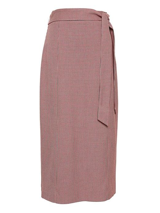 Banana Republic Japan Exclusive Houndstooth Tie-waist Pencil Skirt
