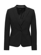 Banana Republic Womens Classic-fit Machine-washable Italian Wool Blend Blazer Black Size 6