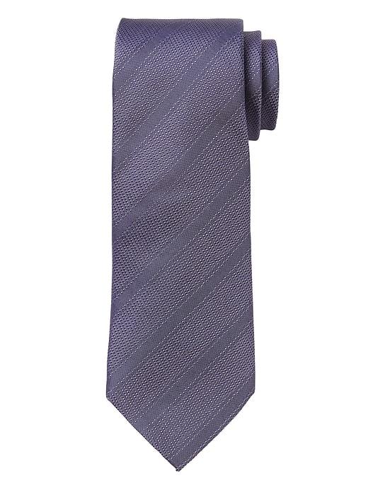 Banana Republic Mens Textured Stripe Silk Nanotex Tie Summer Lilac Size One Size
