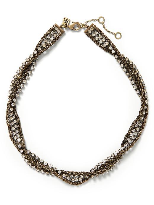 Banana Republic Woven Chain Necklace Size One Size - Gold Bronze