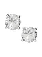 Banana Republic Womens Cubic Zirconia Round Stud Earring Clear Size One Size