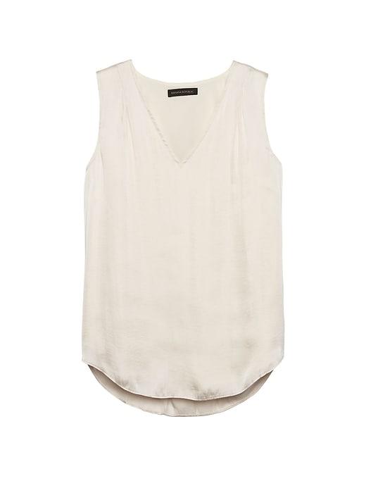 Banana Republic Womens Pleated Drapey Tank White Size Xxs