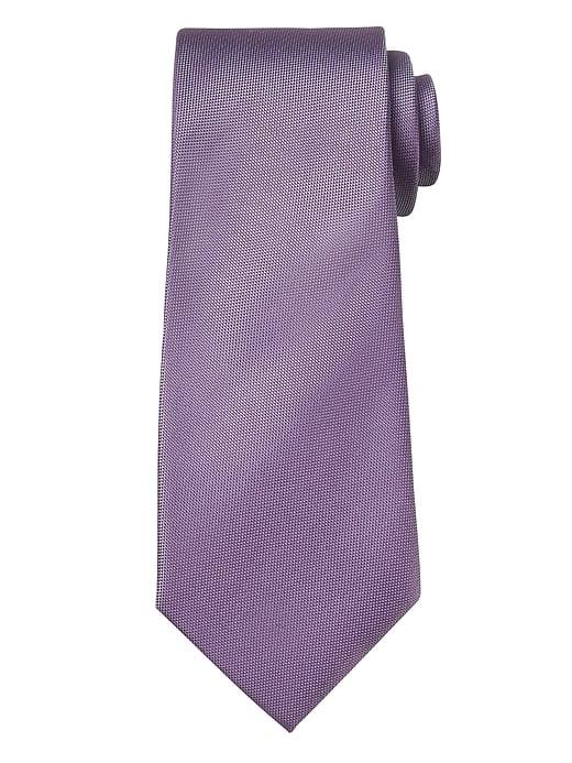 Banana Republic Mens Oxford Silk Nanotex Tie Classic Lavender Size One Size