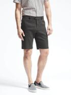 Banana Republic Mens Aiden Slim Linen Blend Short - Sharp Gray