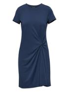 Banana Republic Womens Soft Ponte Twist-front Dress Navy Size M