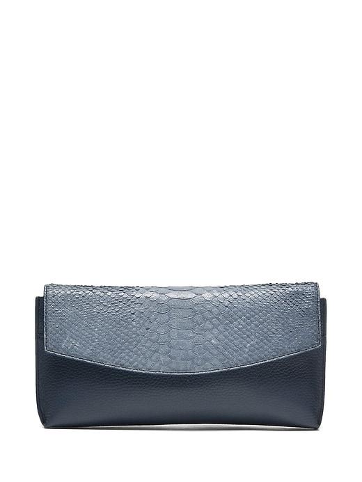 Banana Republic Womens Small Foldover Clutch Dark Denim Size One Size