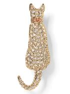Banana Republic Womens Pave Cat Brooch Gold Size One Size