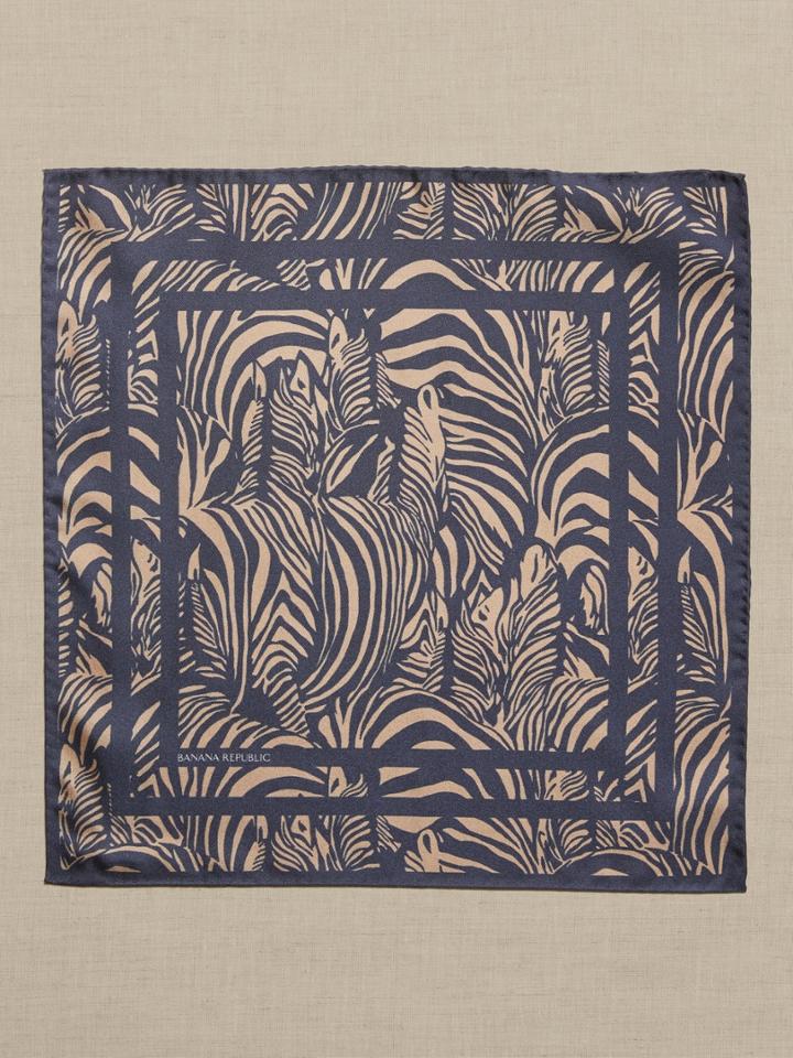 Zebra Silk Pocket Square