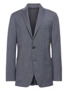 Banana Republic Mens Standard Brushed Oxford Italian Wool Suit Jacket Bright Blue Size 36