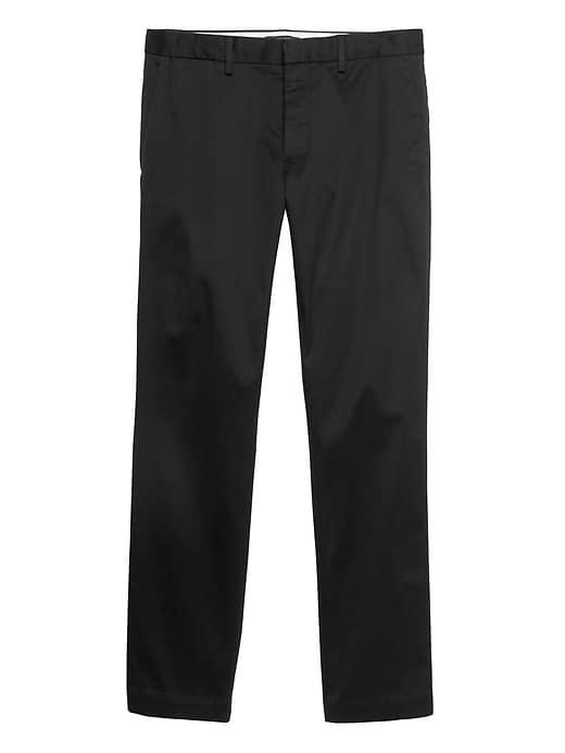 Banana Republic Mens Emerson Straight Rapid Movement Chino Pant Black Size 30w