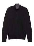Banana Republic Mens Merino Wool Blend Full-zip Sweater Jacket Black & Felt Size M