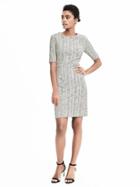 Banana Republic Womens Boucle Sheath Dress - Black/white