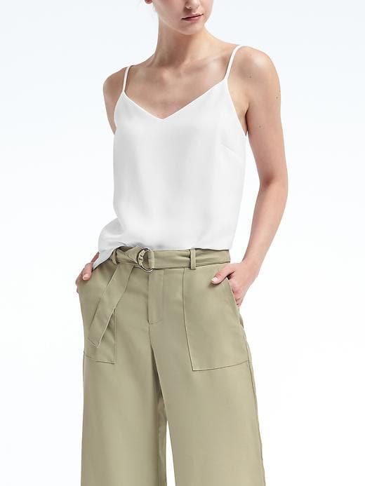 Banana Republic Womens Petite Solid Essential Camisole White Size Xs