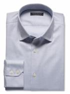 Banana Republic Slim Fit Non Iron Textured Solid Shirt - Sky Blue