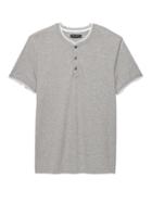Banana Republic Mens Luxury-touch Henley Heather Gray Size S