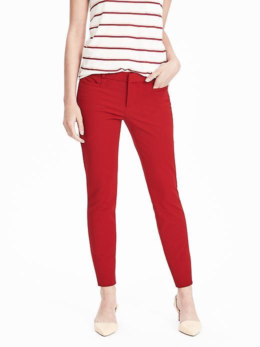 Banana Republic Sloan Fit Slim Ankle Pant Size 0 Petite - Beret Red