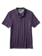 Banana Republic Mens Luxe Touch Polo Size L Tall - Midnight Plum