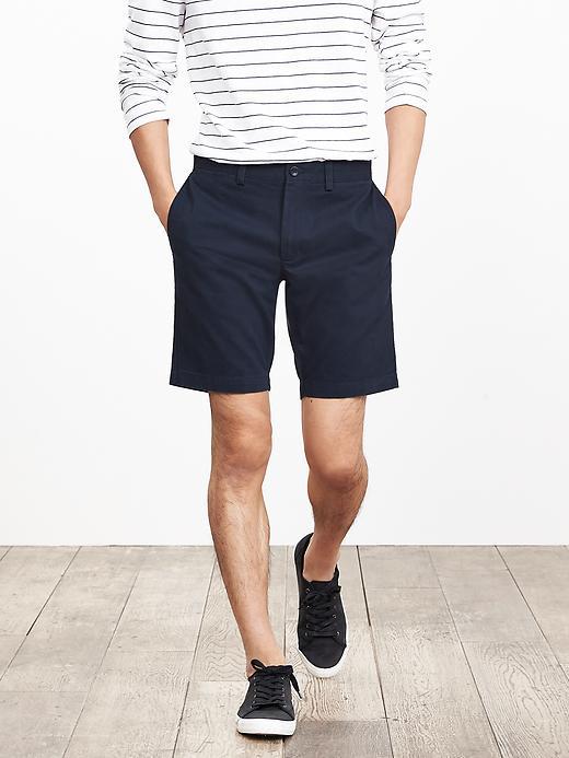 Banana Republic Mens Aiden Slim Cotton Short Size 30w - Classic Navy