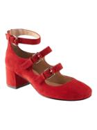 Banana Republic Womens Strappy Mid-block Heel Ruby Suede Size 9