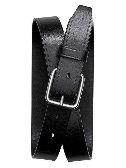Banana Republic Mens Creased Edge Belt Size 30 - Black