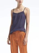 Banana Republic Womens Solid Lightweight Wool Essential Cami - Navy