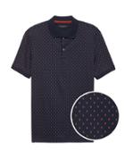 Banana Republic Slim Luxury-touch Diamond Print Polo