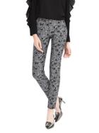 Banana Republic Womens Ryan Fit Gray Floral Straight Leg Size 0 Regular - Gray
